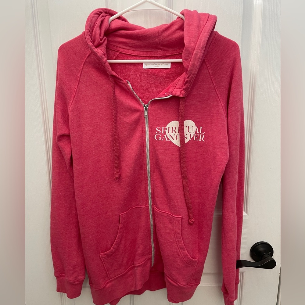 SPIRITUAL GANGSTER Love Is All We Need zip up hoodie large